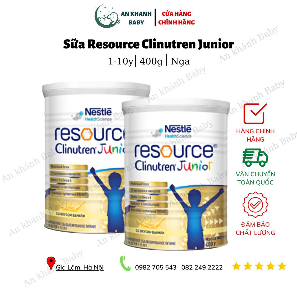 Sữa béo xanh Resource Clinutren junior mẫu mới