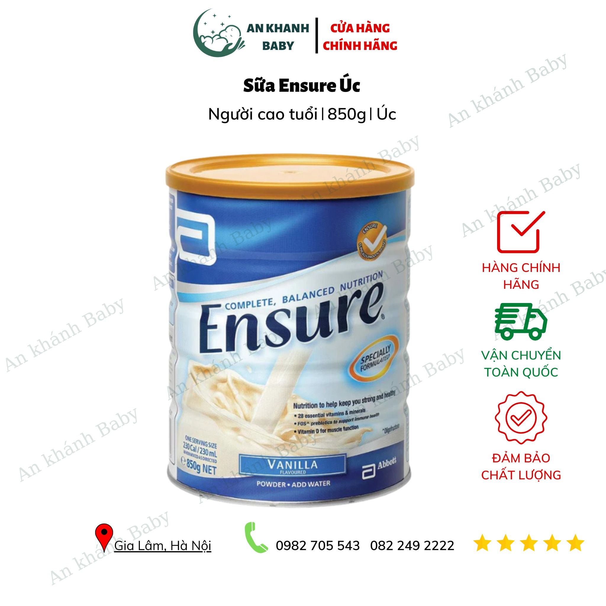 Sữa Ensure Úc mẫu mới có tem
