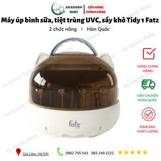 MÁY ÚP BÌNH SỮA, TIỆT TRÙNG SẤY KHÔ BẢO QUẢN VÔ TRÙNG UVC-LED FATZBABY TIDY 1 - FB4628WM - CHÍNH HÃNG