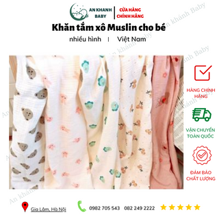 Khăn tắm xô Muslin cho bé