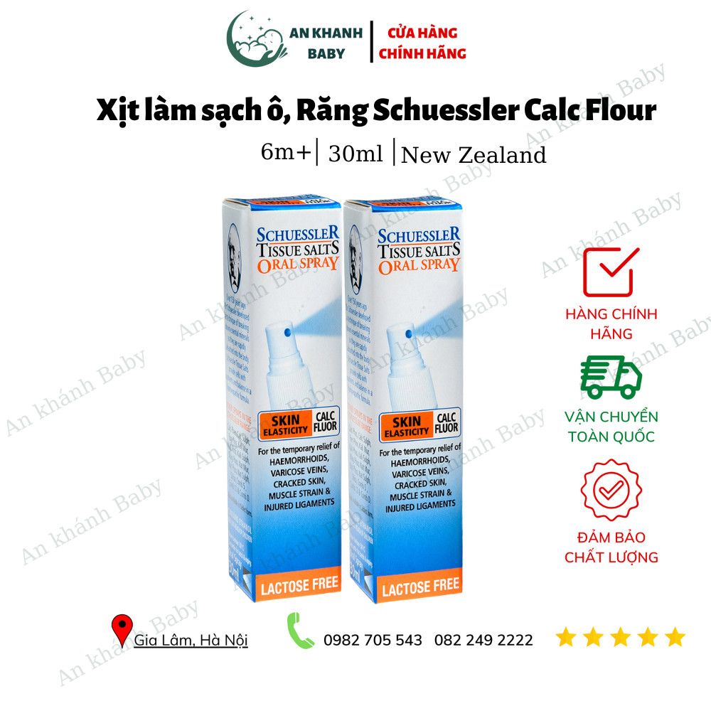 Xịt làm sạch răng ố, mủn, sâu răng Schuessler Calc Flour