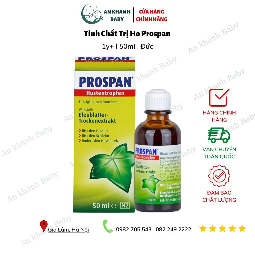 Tinh chất chữa ho Prospan Đức 50ml cho bé từ 1 trở lên