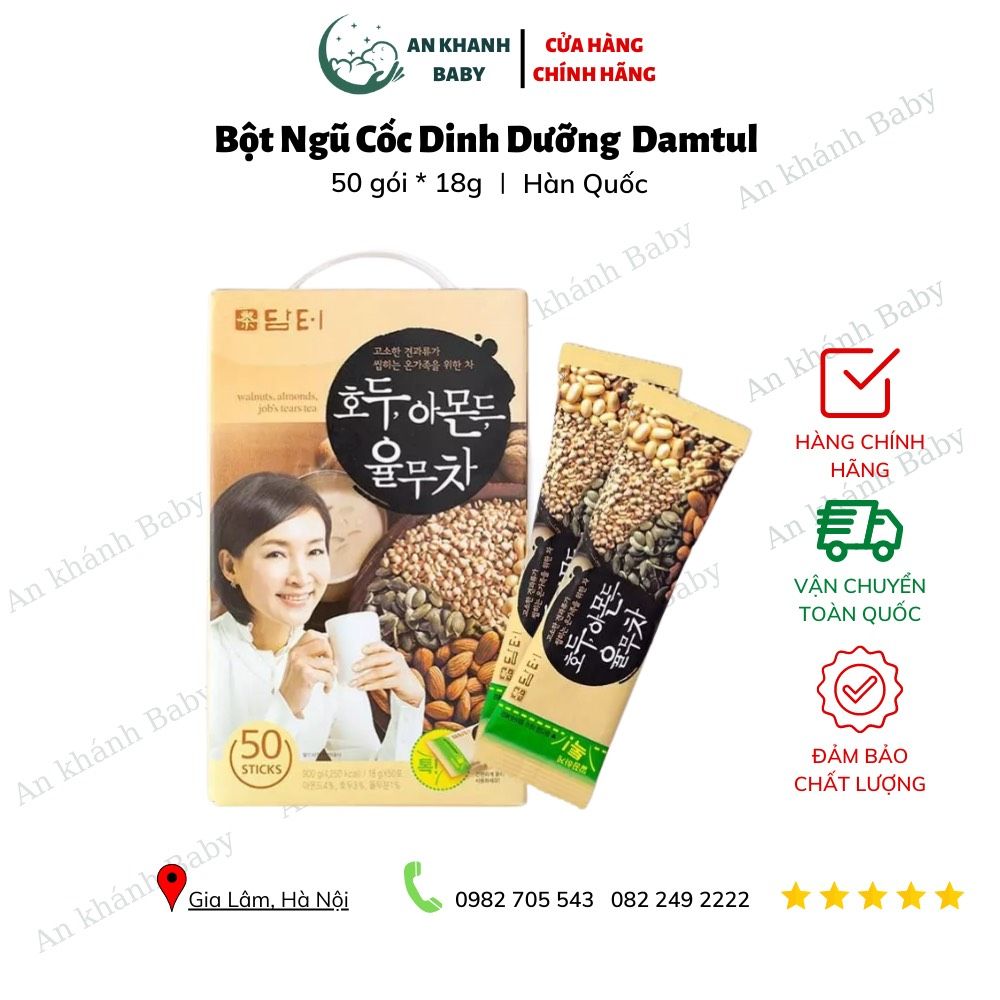 Bột ngũ cốc Damtuh Hàn Quốc 900g hộp 50 gói