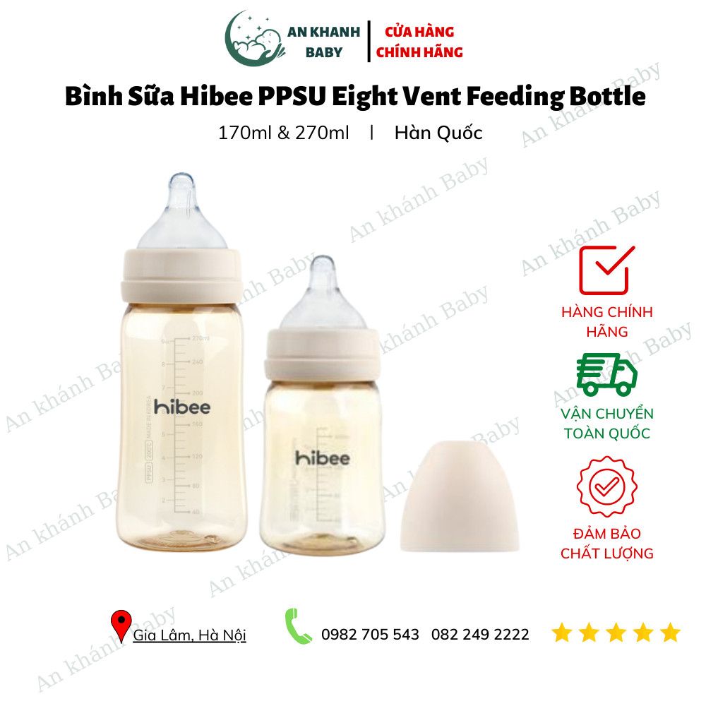 Bình sữa Hibee trắng trơn