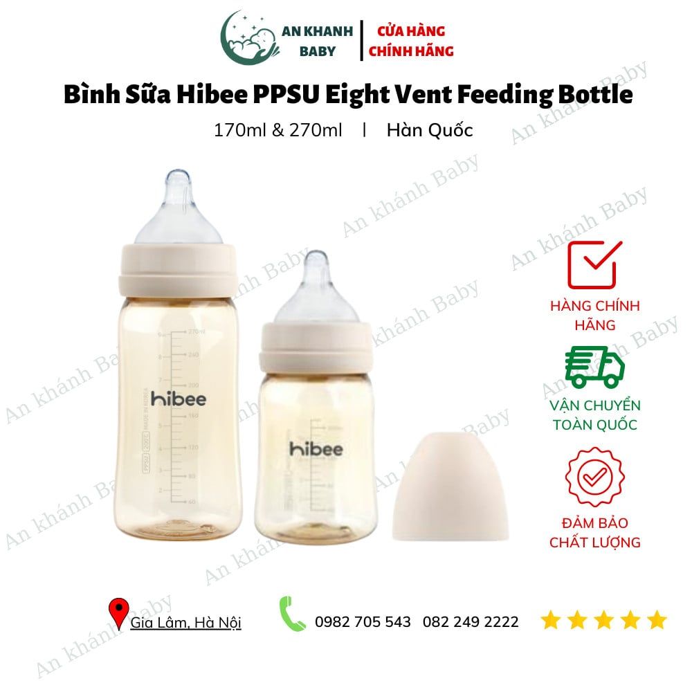 Bình sữa Hibee trắng trơn
