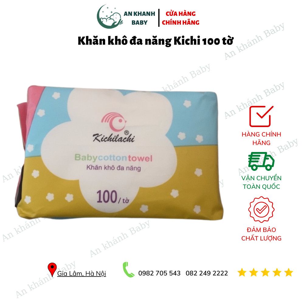 Khăn khô đa năng Kichi 100 tờ