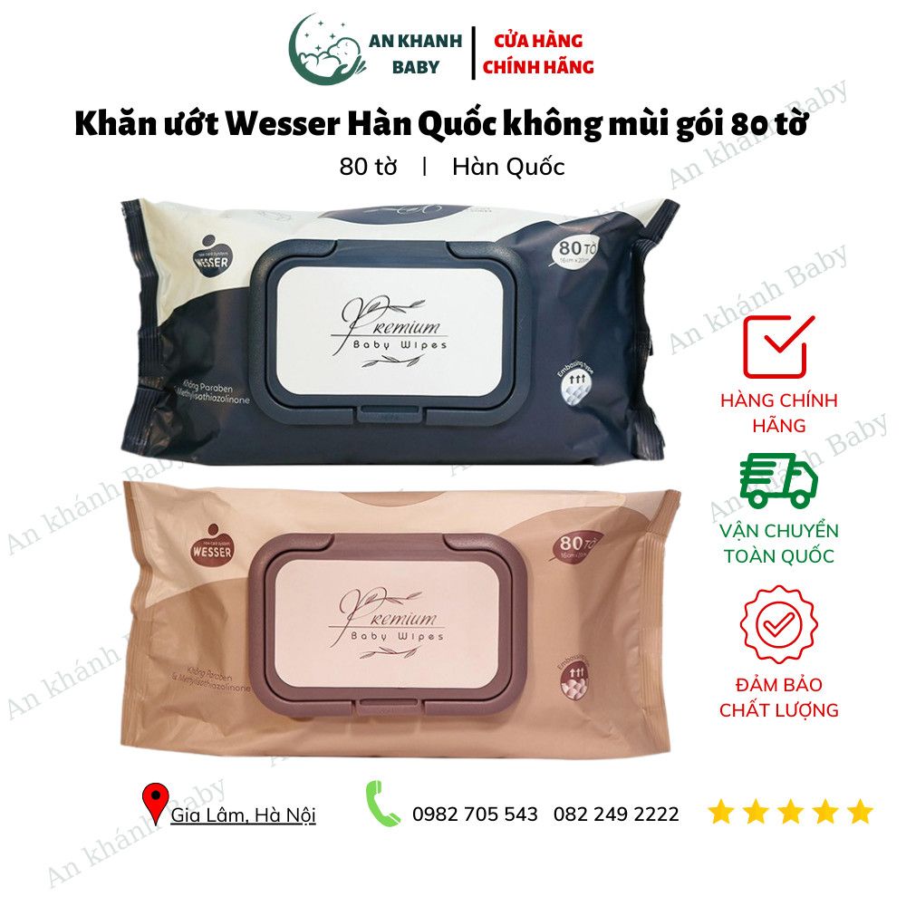 Khăn ướt cao cấp Wesser 80 tờ