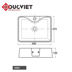 CHẬU ĐẶT BÀN SANFI S504