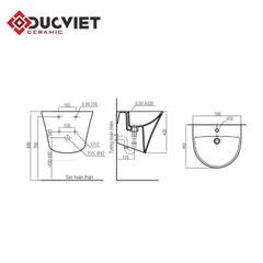 CHẬU TREO TƯỜNG SANFI S509