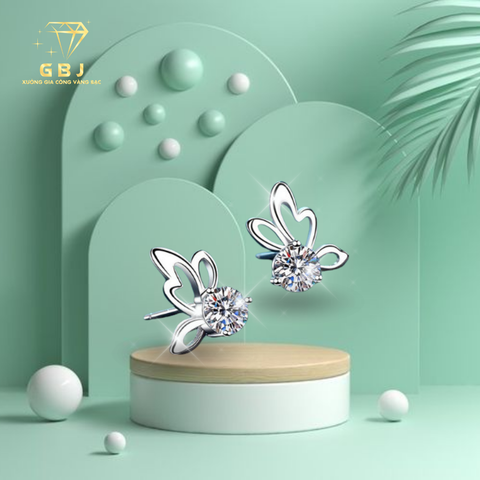 Bông Tai Hồ Điệp Cao Cấp Chuẩn Bạc 925 - GBJ47434 - Gia Bảo Jewelry