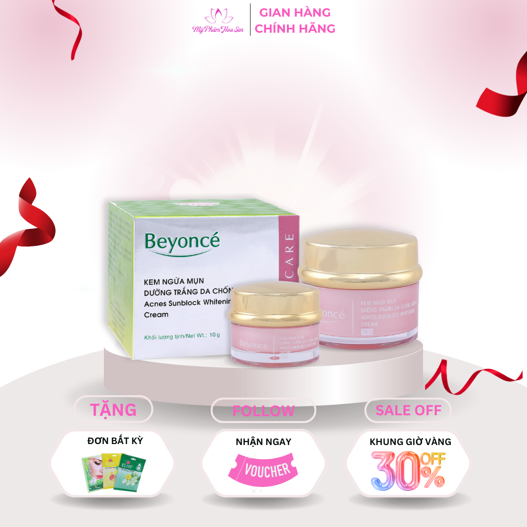 KEM DƯỠNG TRẮNG, CHỐNG NẮNG, NGỪA MỤN BEYONCÉ