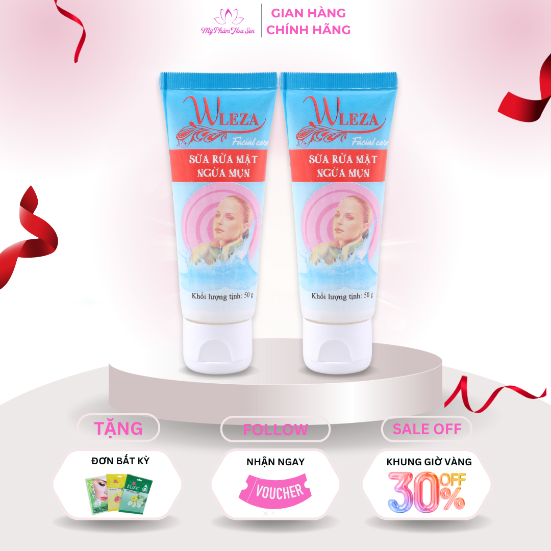 SỮA RỬA MẶT NGỪA MỤN, KIỂM SOÁT NHỜN WLEZA