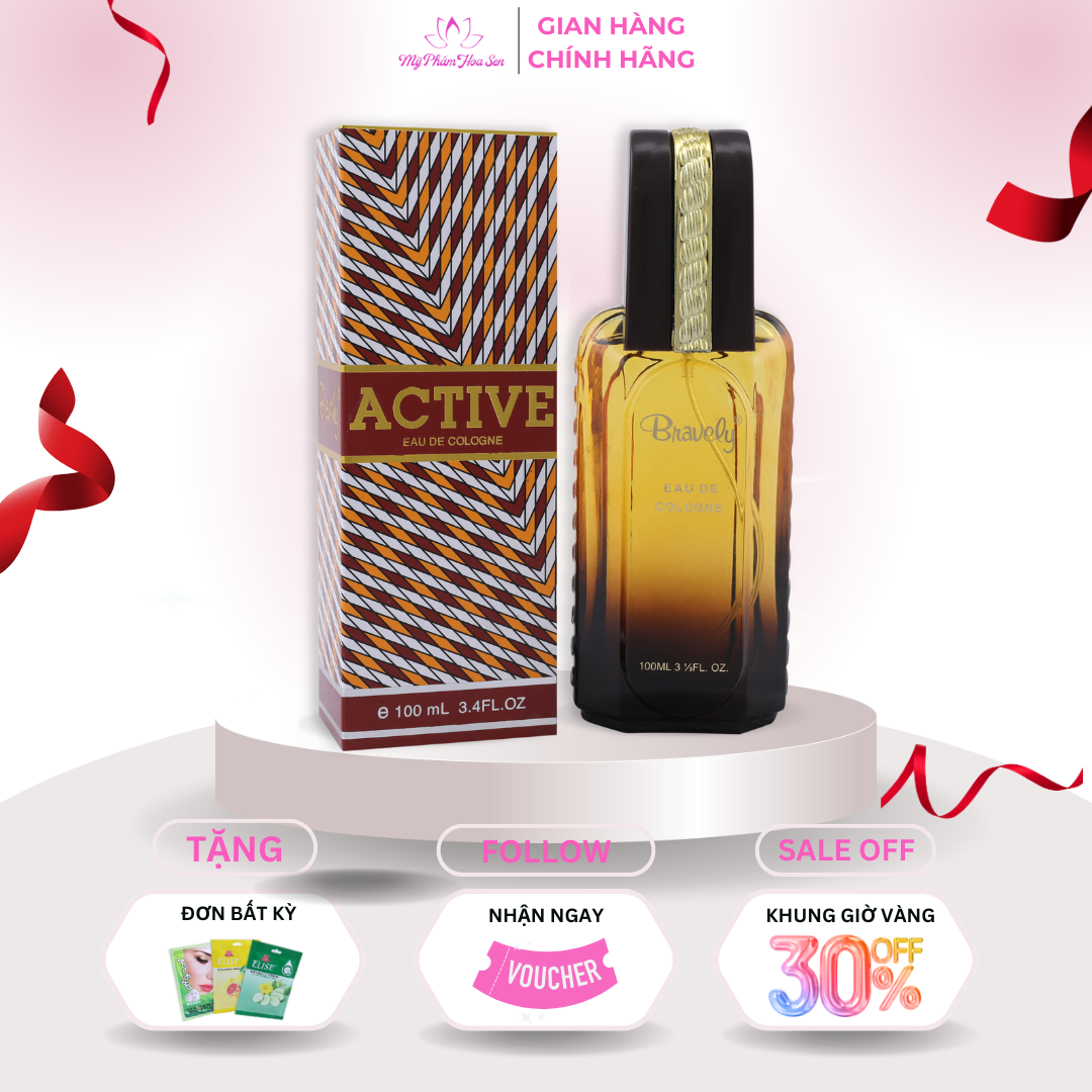 NƯỚC HOA BRAVELY ACTIVE 100ML - UNISEX - HƯƠNG THƠM CÁ TÍNH