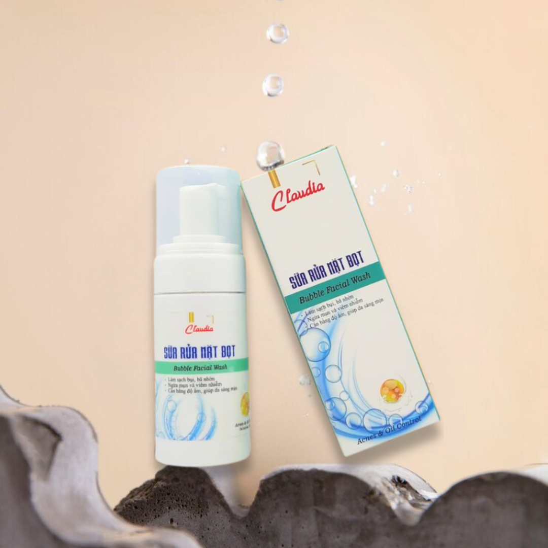 SỮA RỬA MẶT TẠO BỌT, ĐẦU CHẢI MỊN CLAUDIA