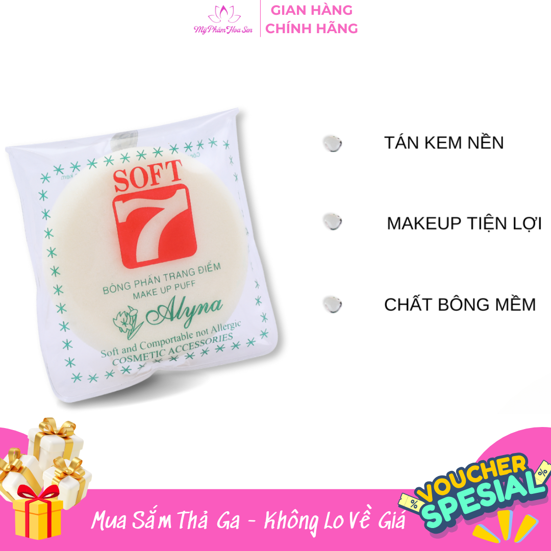 BÔNG PHẤN ALYNA, MỀM MỊN, SIÊU THẤM