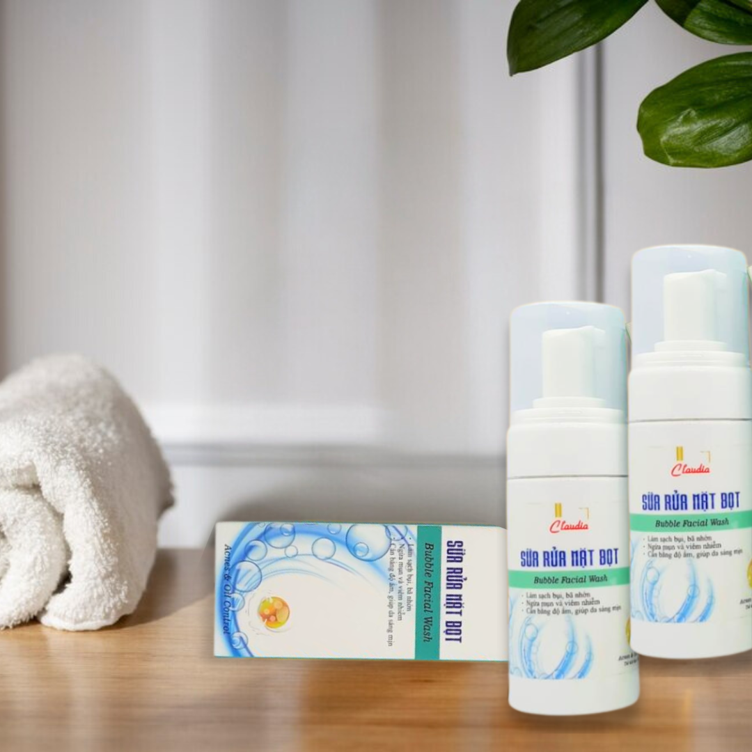 SỮA RỬA MẶT TẠO BỌT, ĐẦU CHẢI MỊN CLAUDIA