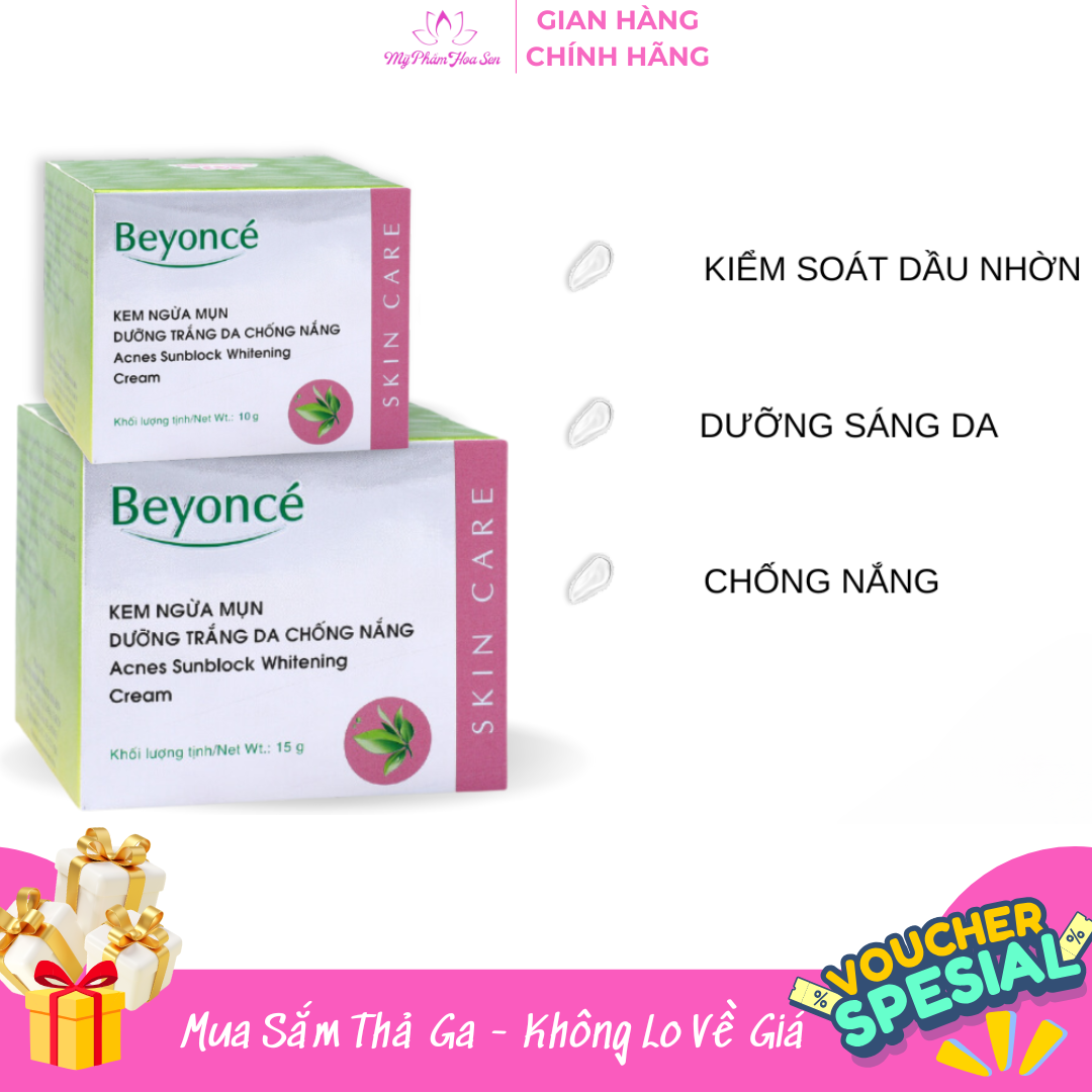 KEM DƯỠNG TRẮNG, CHỐNG NẮNG, NGỪA MỤN BEYONCÉ