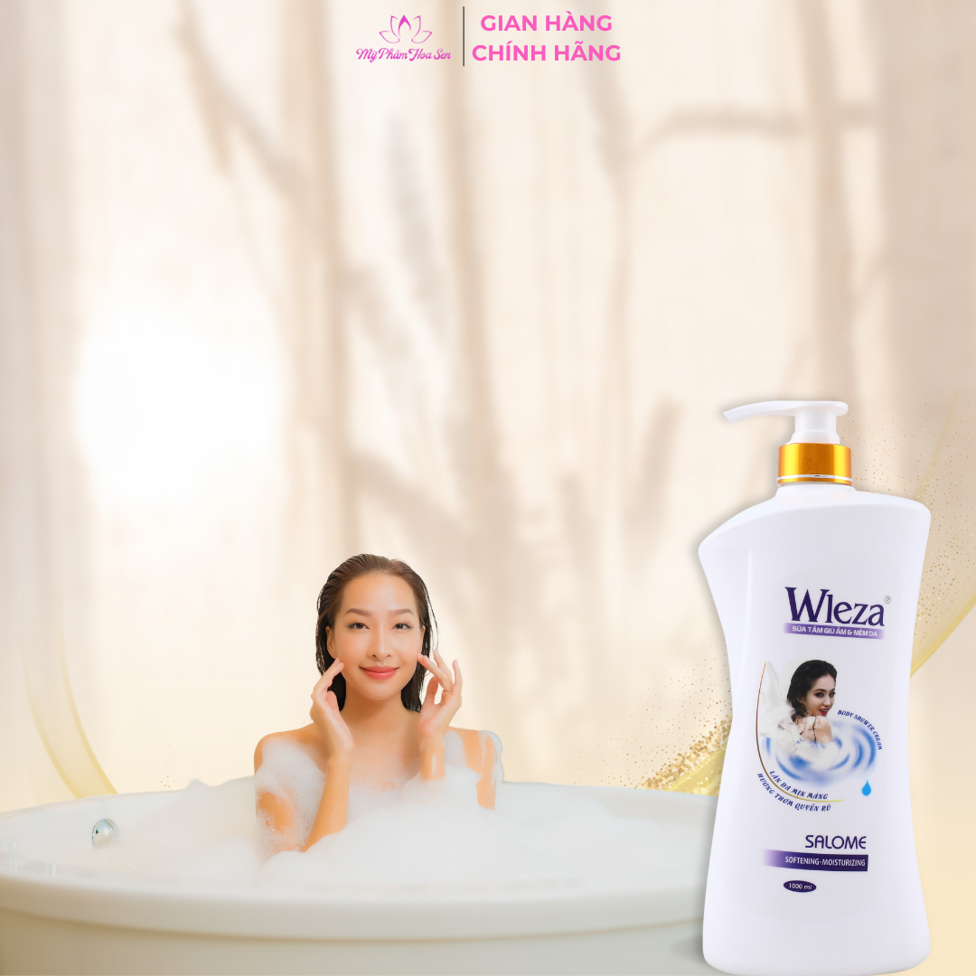 SỮA TẮM HƯƠNG HOA, GIỮ ẨM, DƯỠNG DA TRẮNG SÁNG WLEZA