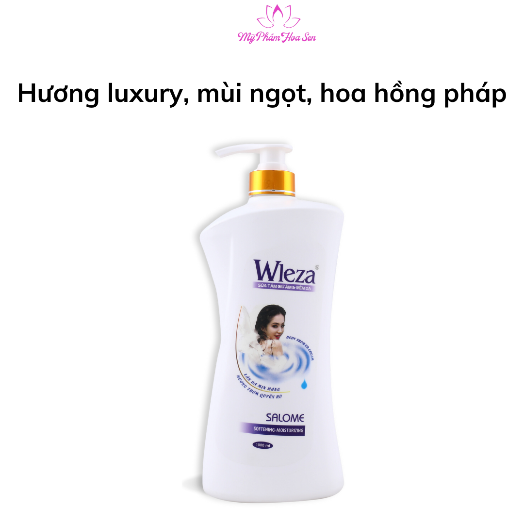 SỮA TẮM HƯƠNG HOA, GIỮ ẨM, DƯỠNG DA TRẮNG SÁNG WLEZA