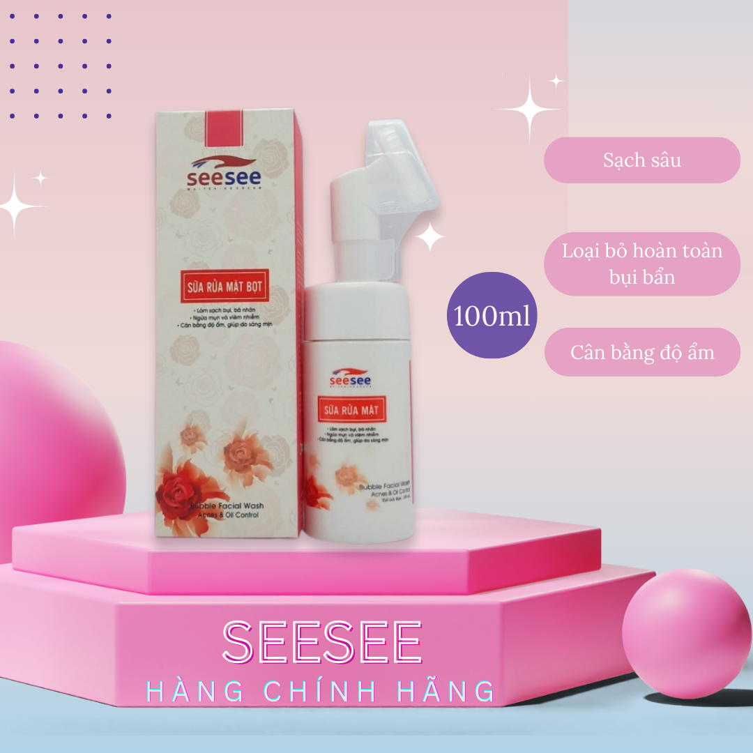 Sữa Rửa Mặt Tạo Bọt Giúp Da Sạch Sâu Seesee