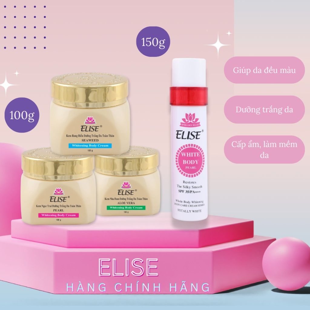KEM DƯỠNG TRẮNG DA TOÀN THÂN CHIẾT XUẤT NGỌC TRAI ELISE