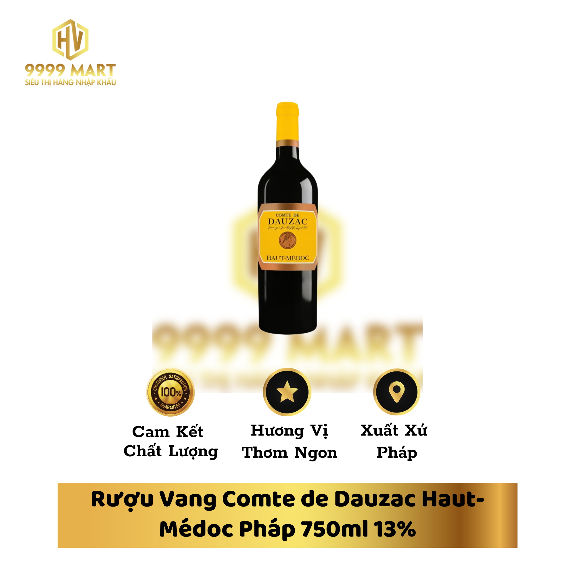 Rượu Vang Comte de Dauzac Haut-Médoc Pháp 750ml 13%