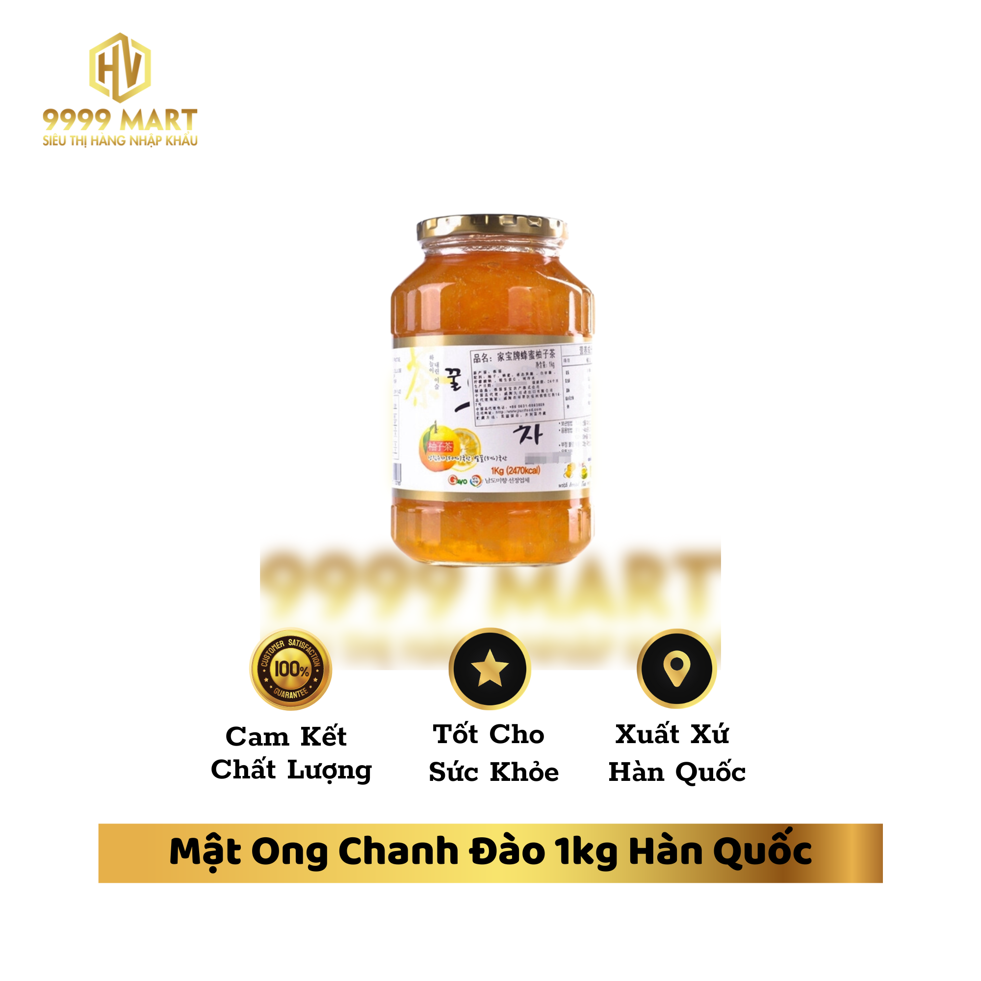 Mật Ong Chanh Đào 1kg Hàn Quốc