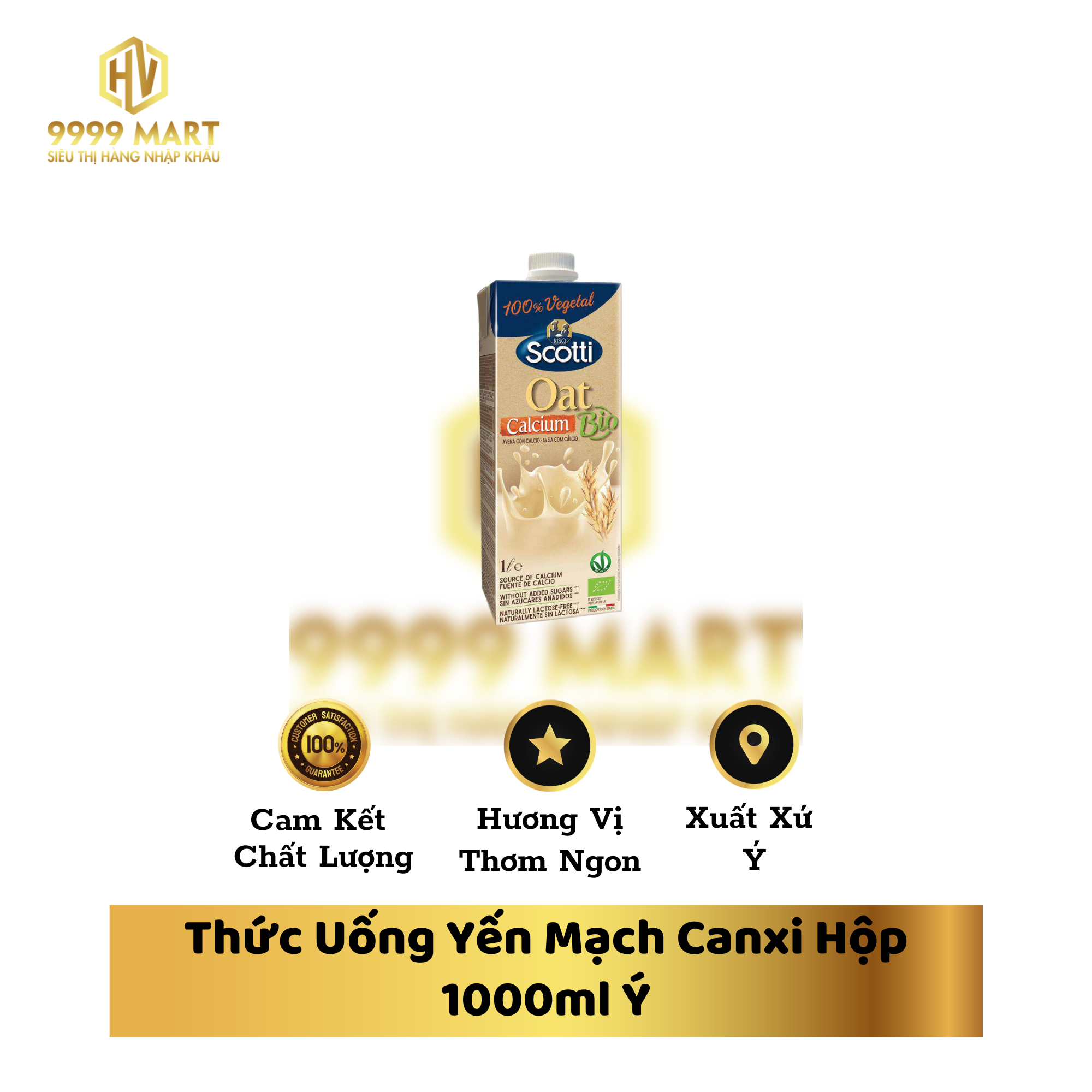 Thức Uống Yến Mạch Canxi Hộp 1000ml Ý