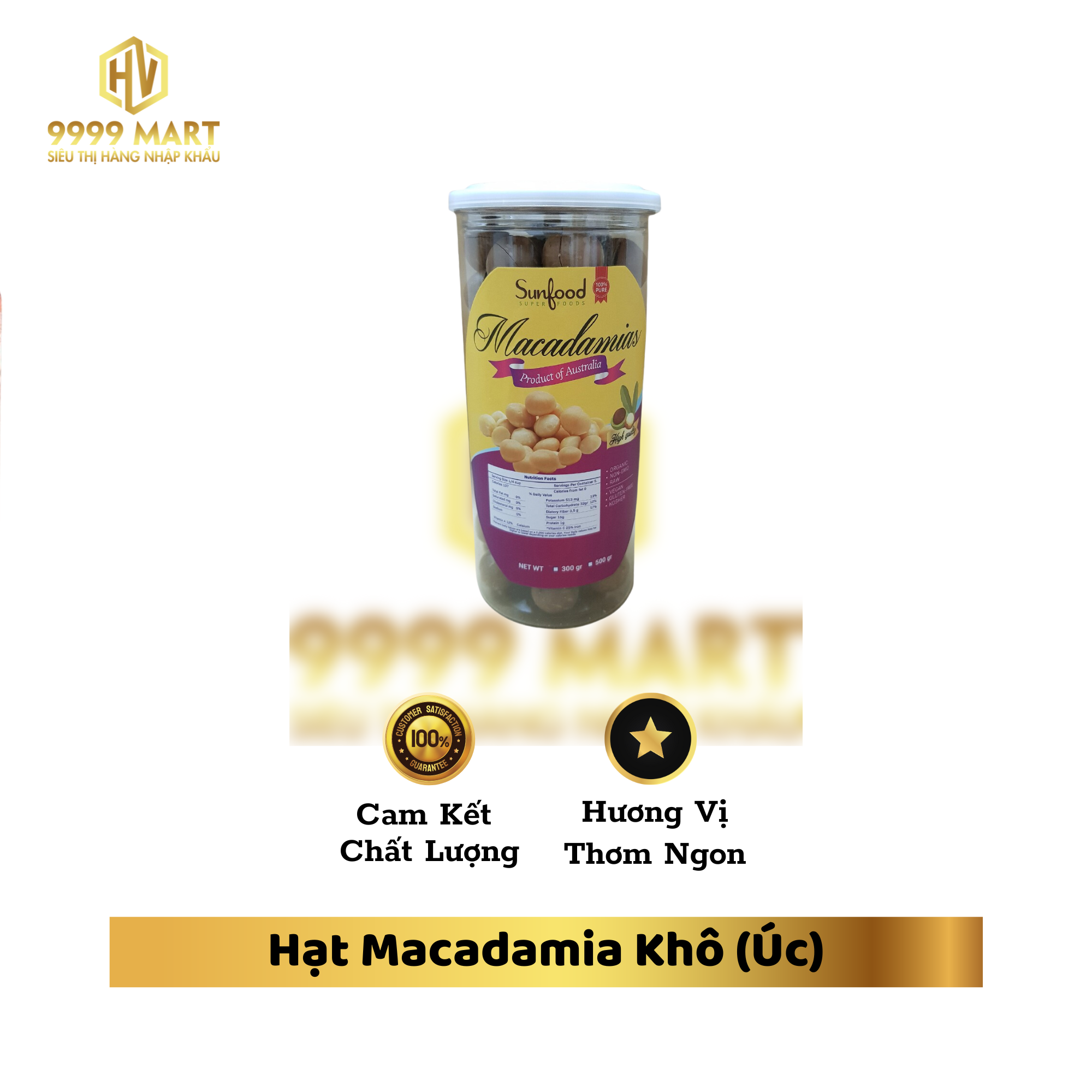 Hạt Macadamia Khô (Úc)