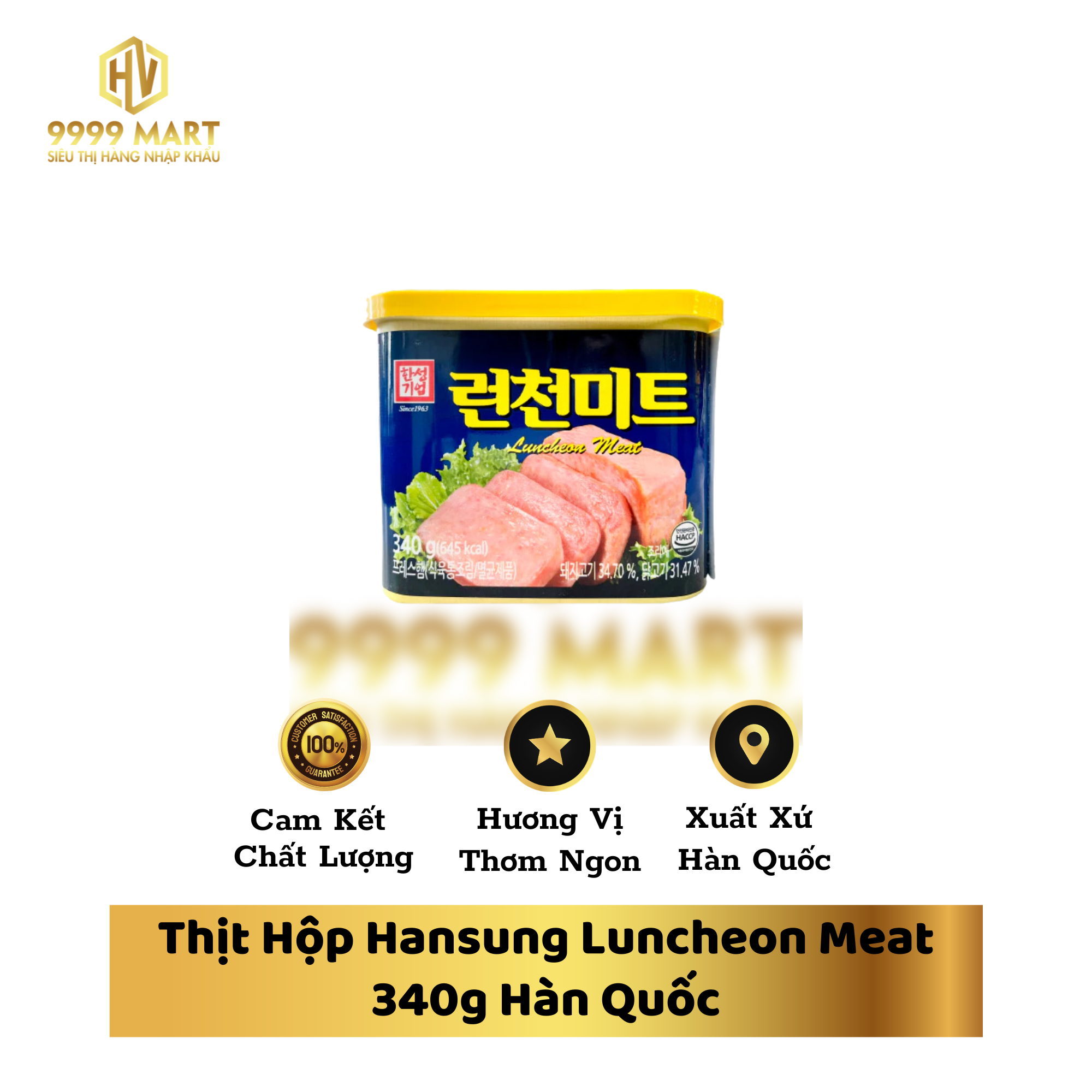 Thịt Hộp Hansung Luncheon Meat 340g Hàn Quốc