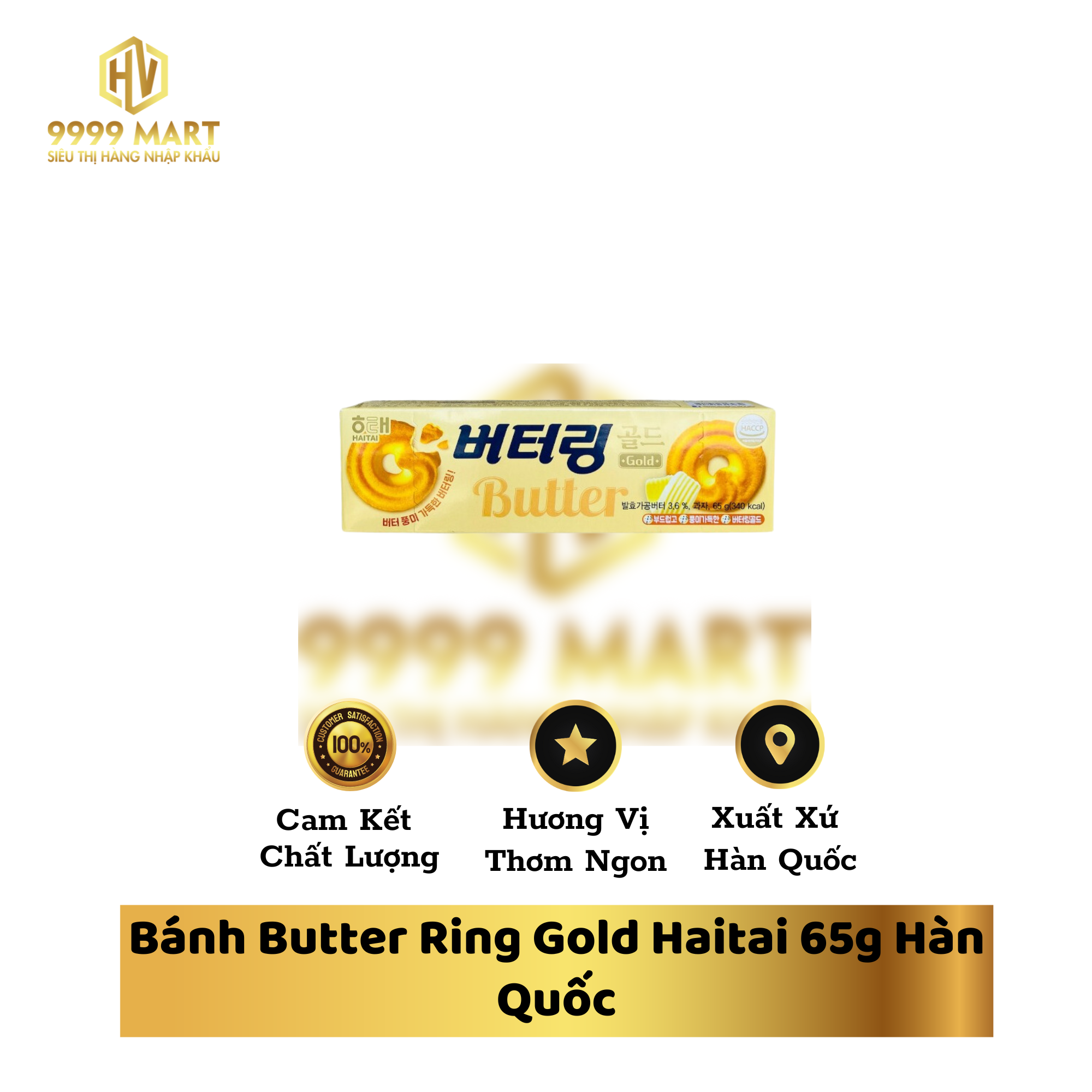 Bánh Butter Ring Gold Haitai 65g Hàn Quốc