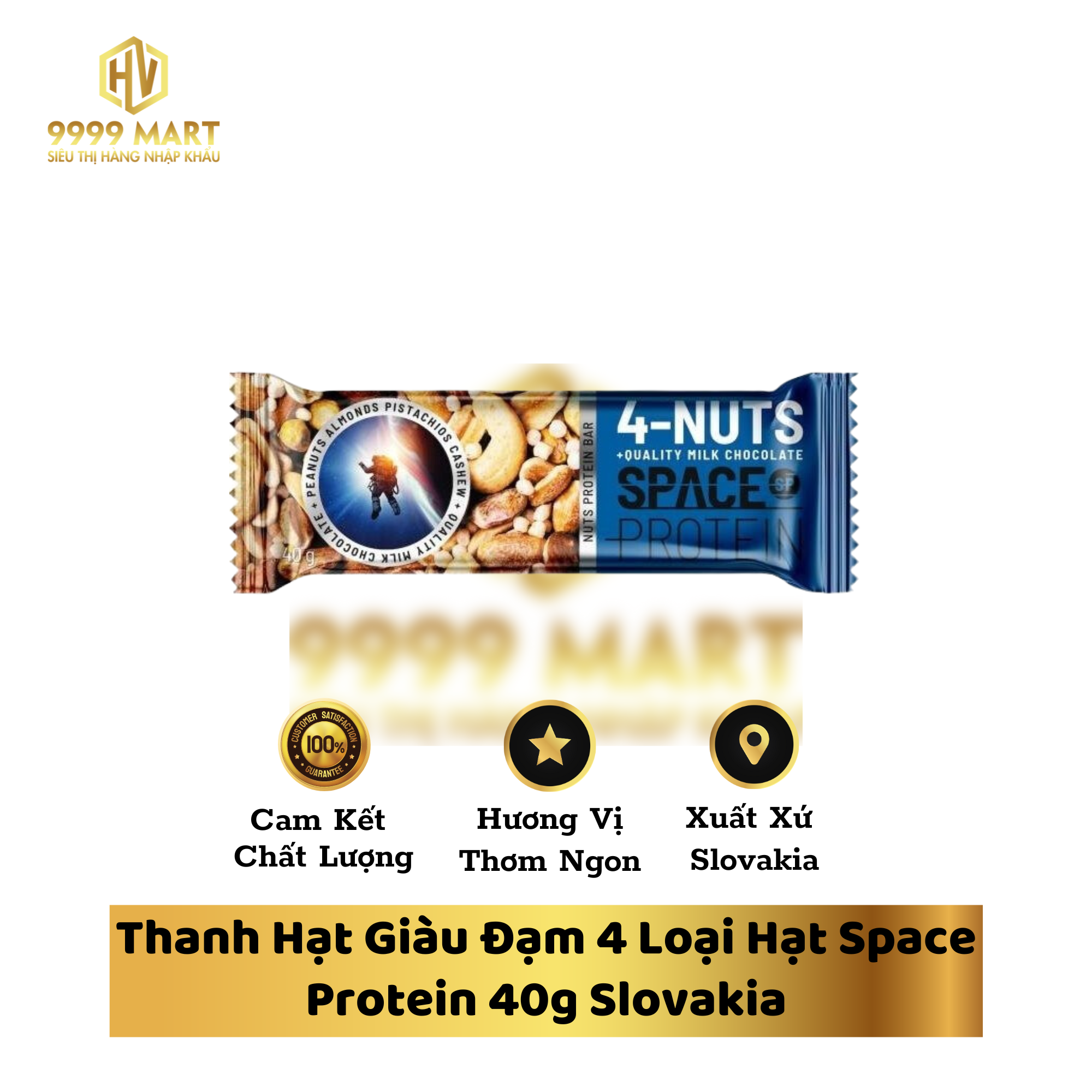 Thanh Hạt Giàu Đạm 4 Loại Hạt Space Protein 40g Slovakia