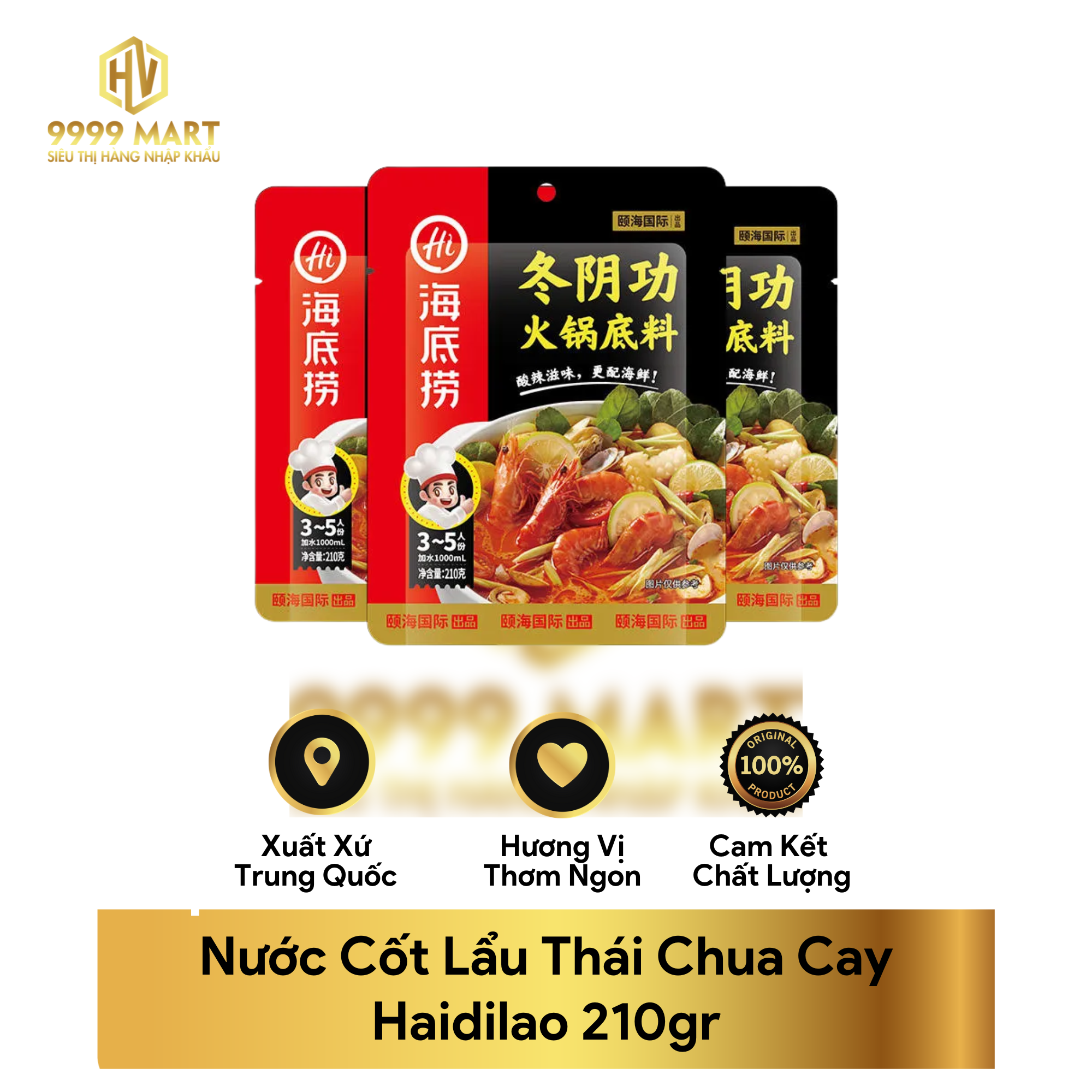Nước Cốt Lẩu Thái Chua Cay Haidilao 210gr