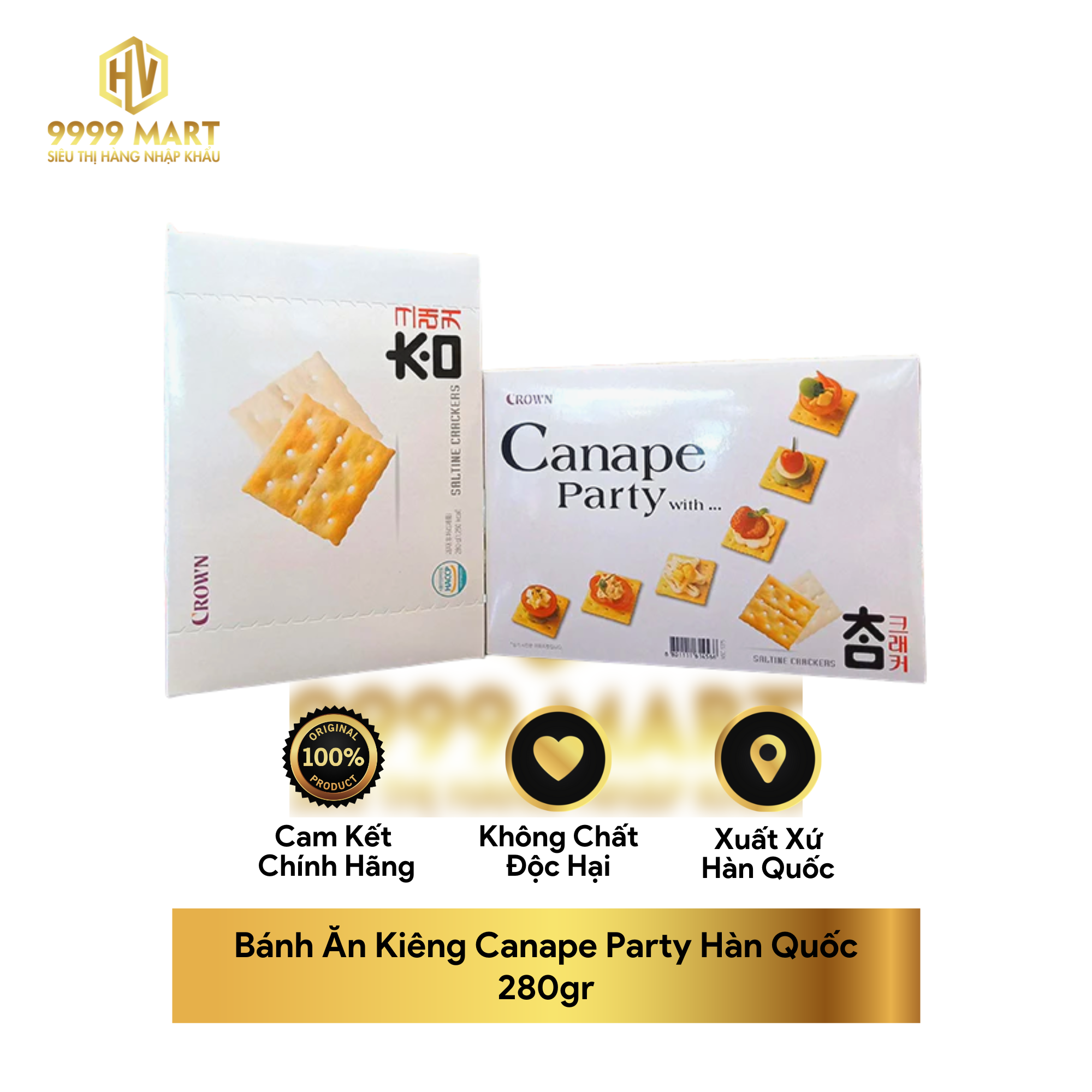Bánh Ăn Kiêng Canape Party Hàn Quốc 280gr