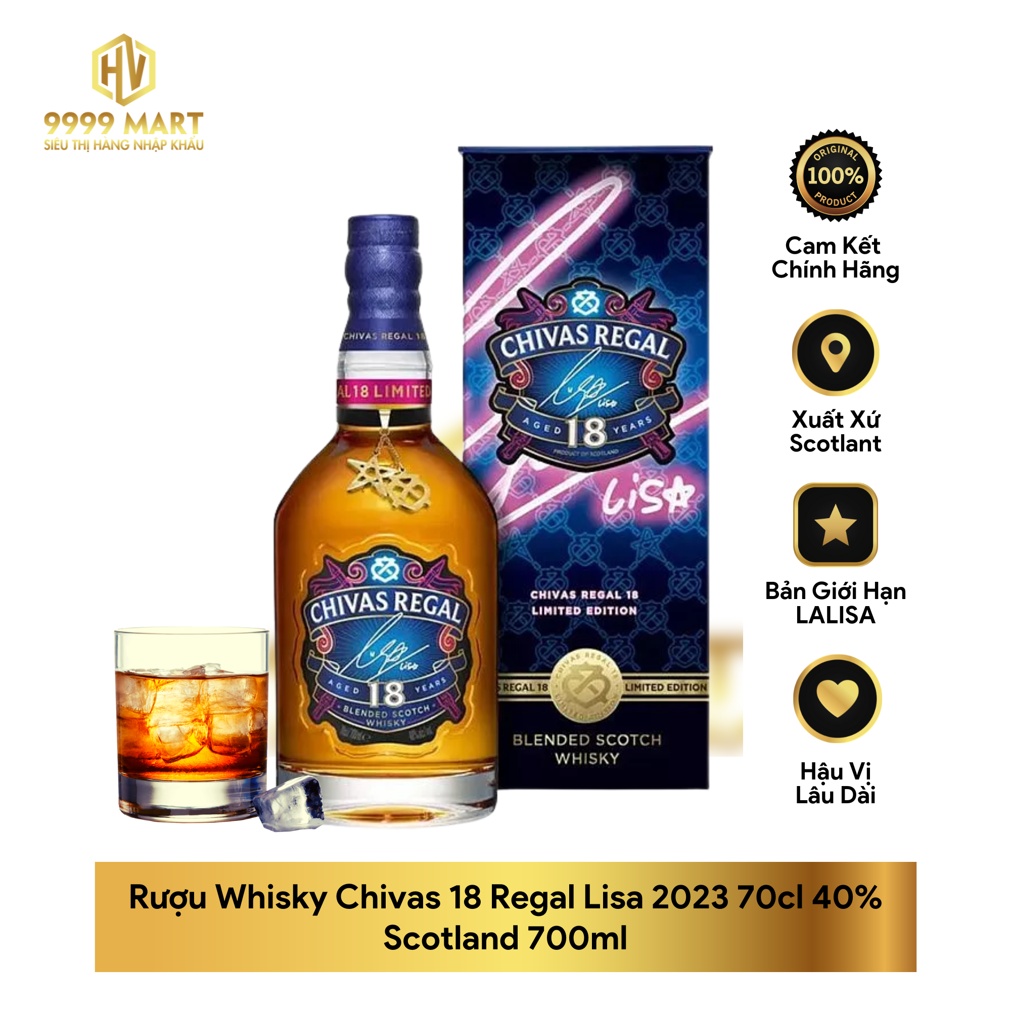 Rượu Whisky Chivas 18 Regal Lisa 2023 70cl 40% Scotland 700ml