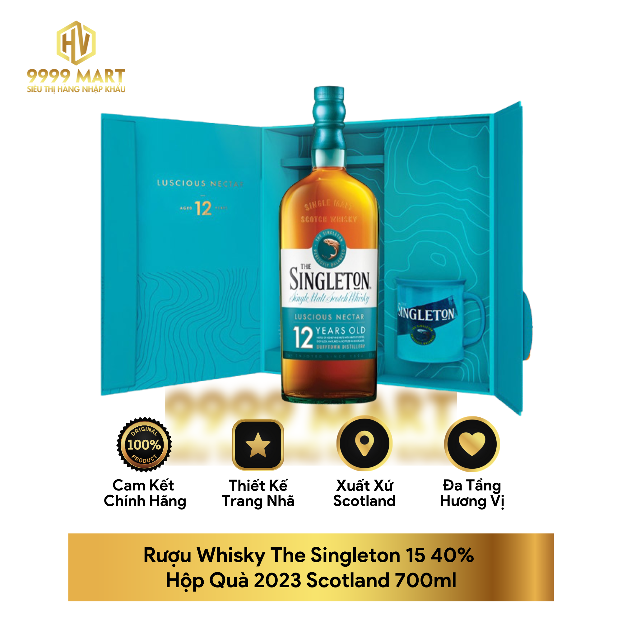 Rượu Whisky The Singleton 12 40% Hộp Quà 2023 Scotland 700ml
