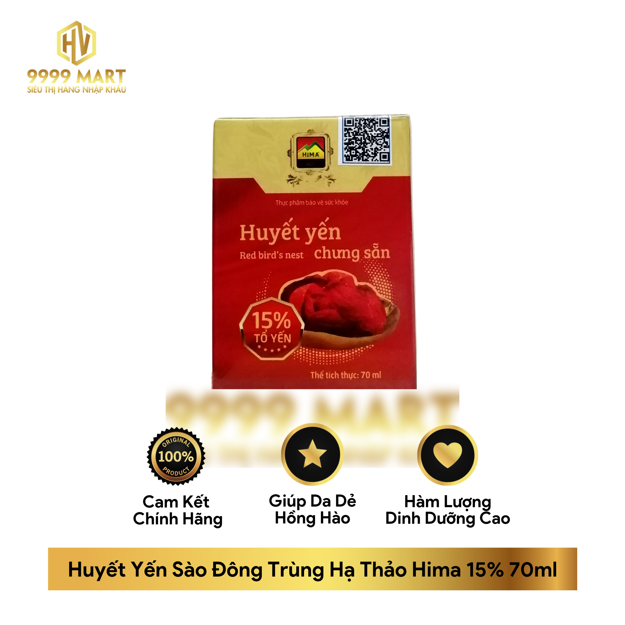 Huyết Yến Sào Đông Trùng Hạ Thảo Hima 15% 70ml