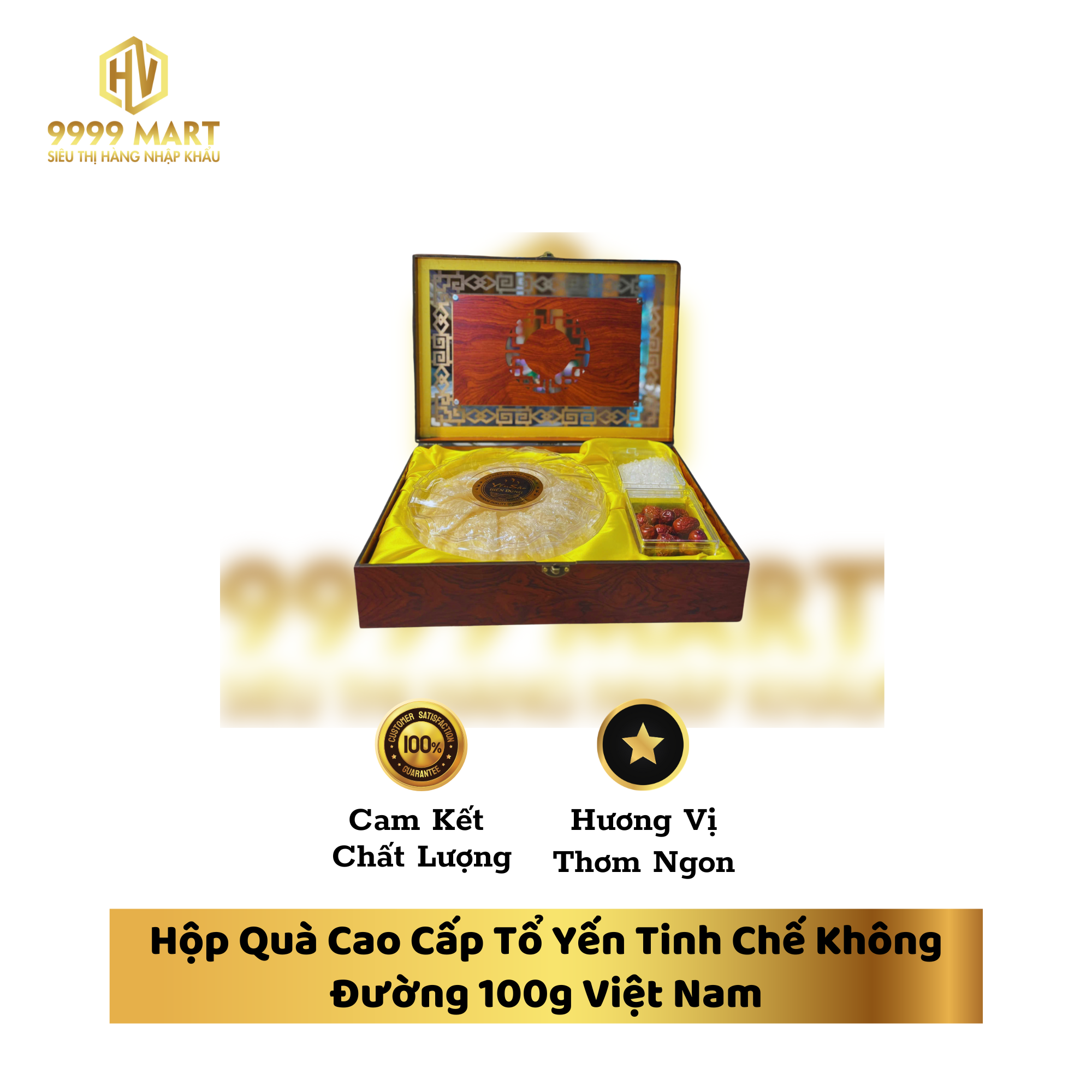 Hộp Quà Cao Cấp Tổ Yến Tinh Chế Không Đường 100g Việt Nam