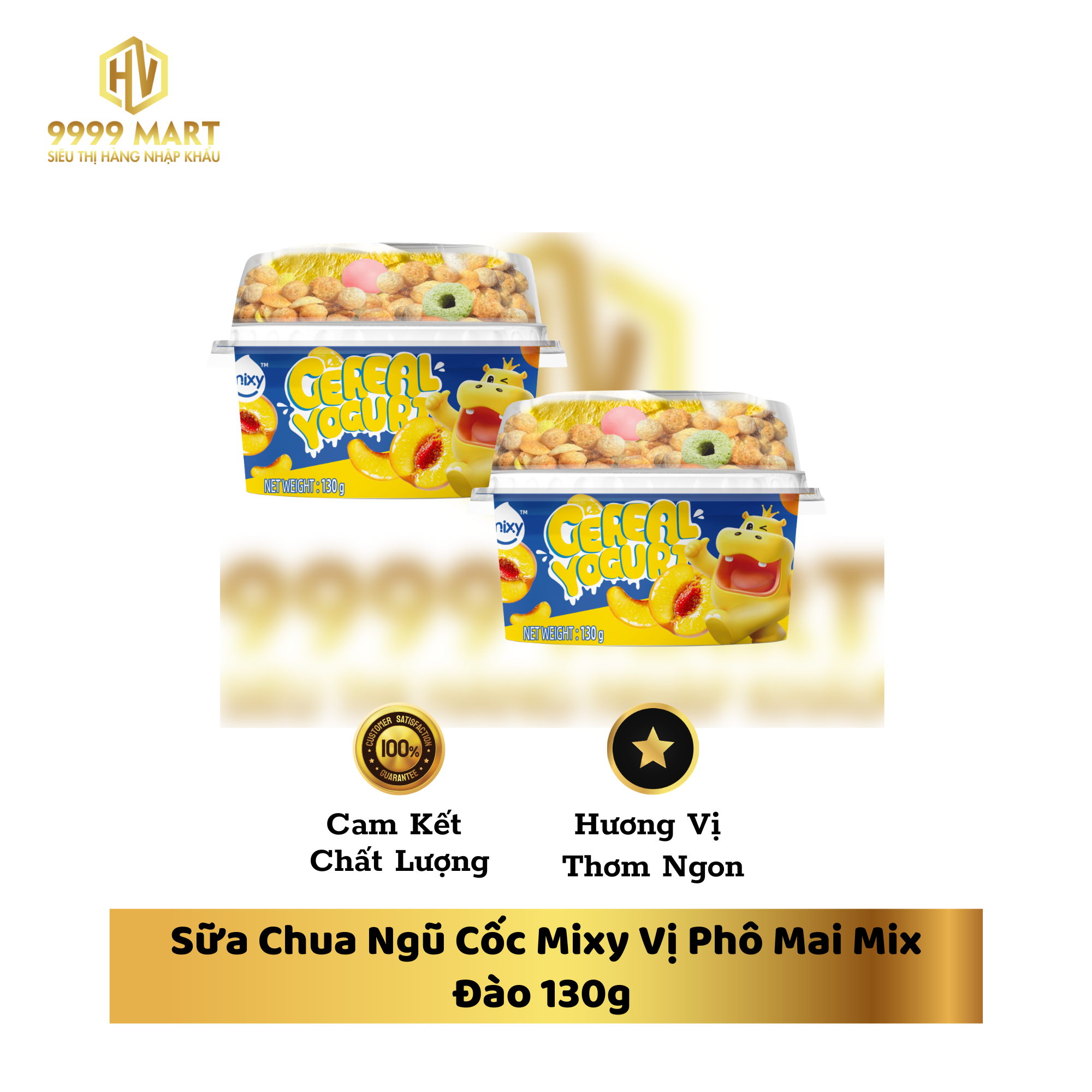 Sữa Chua Ngũ Cốc Mixy Vị Phô Mai Mix Đào 130g