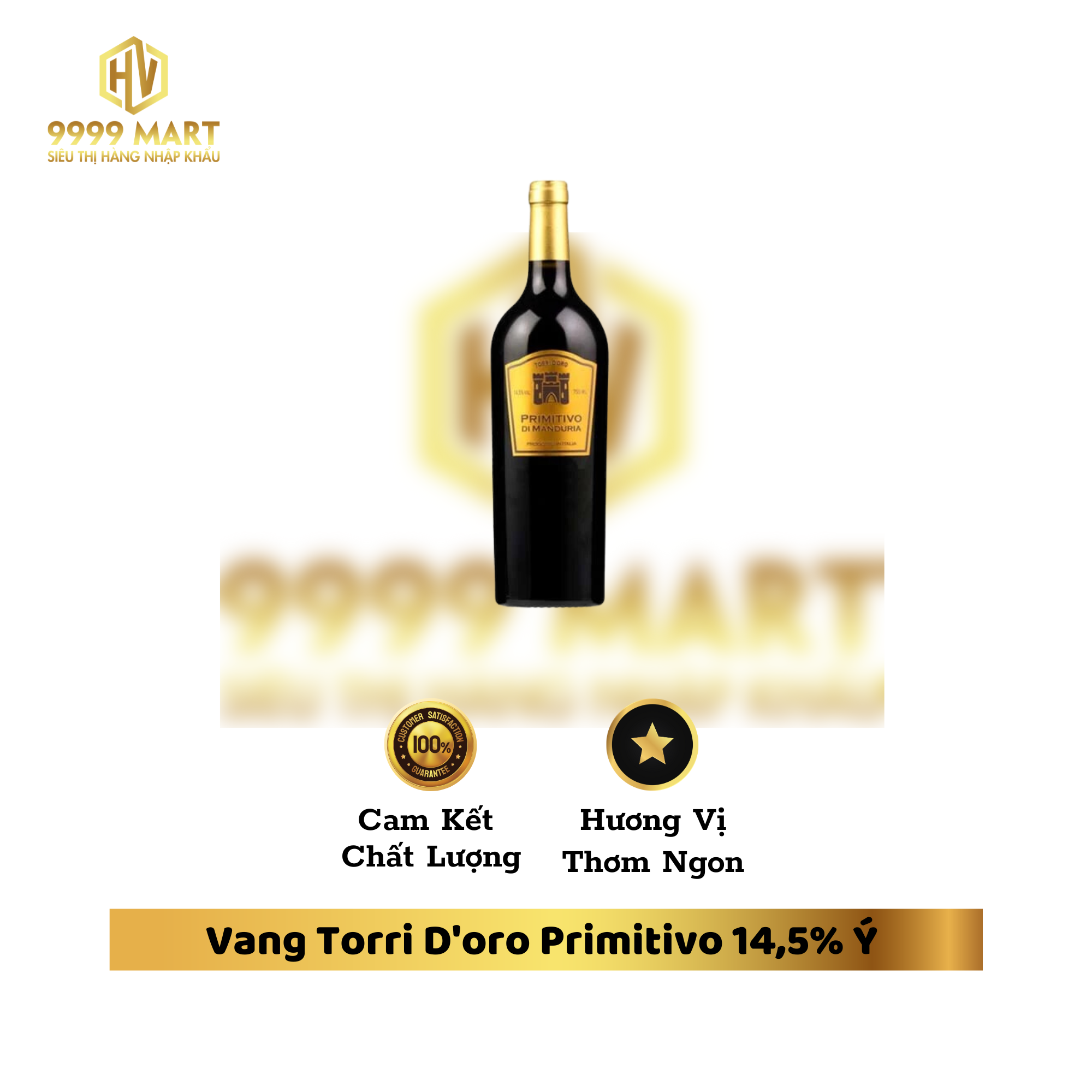 Vang Torri D'oro Primitivo 14,5% Ý