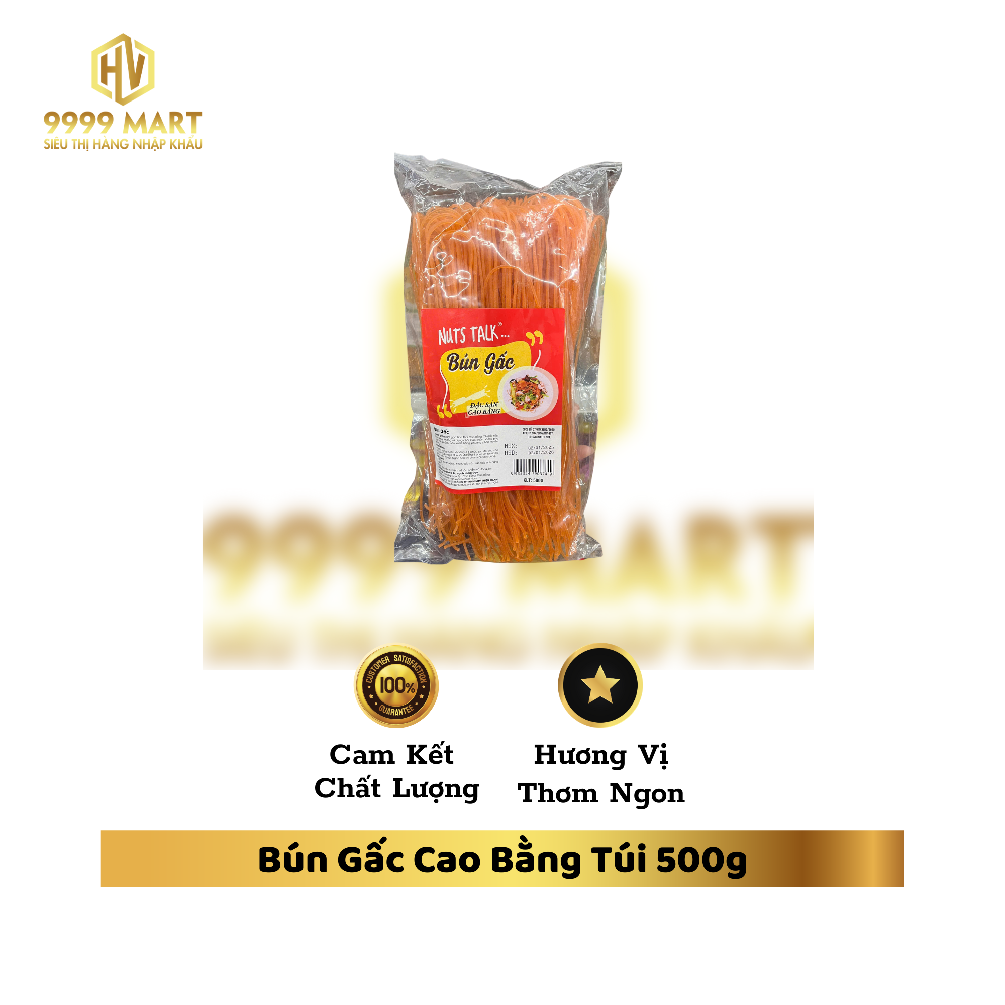 Bún Gấc Cao Bằng Túi 500g