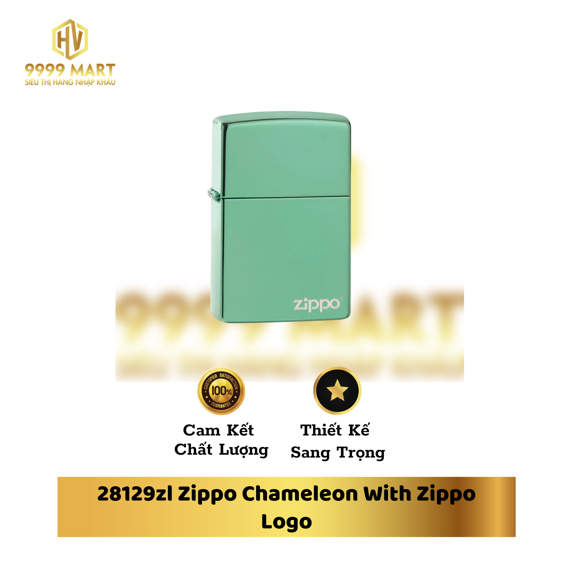 28129zl Zippo Chameleon With Zippo Logo
