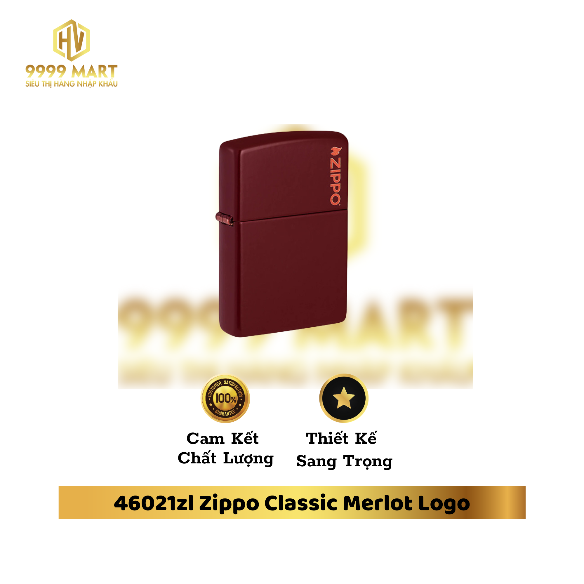 46021zl Zippo Classic Merlot Logo
