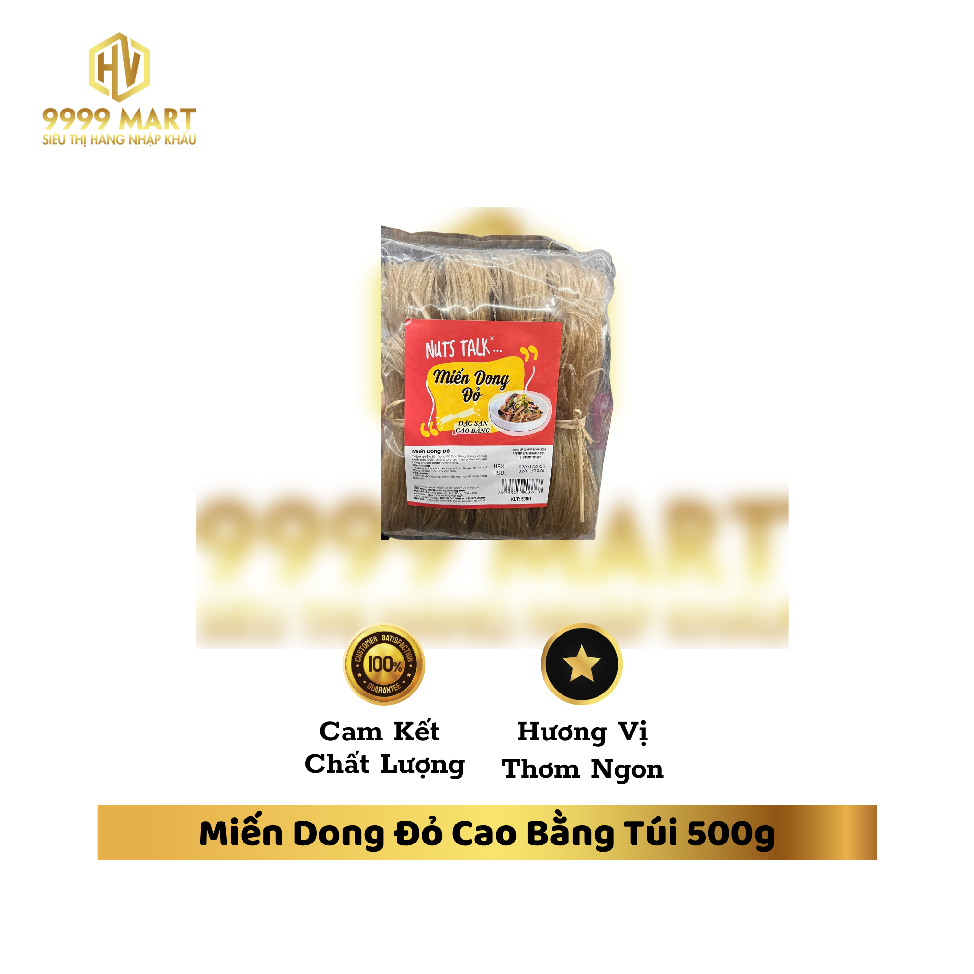 Miến Dong Đỏ Cao Bằng Túi 500g