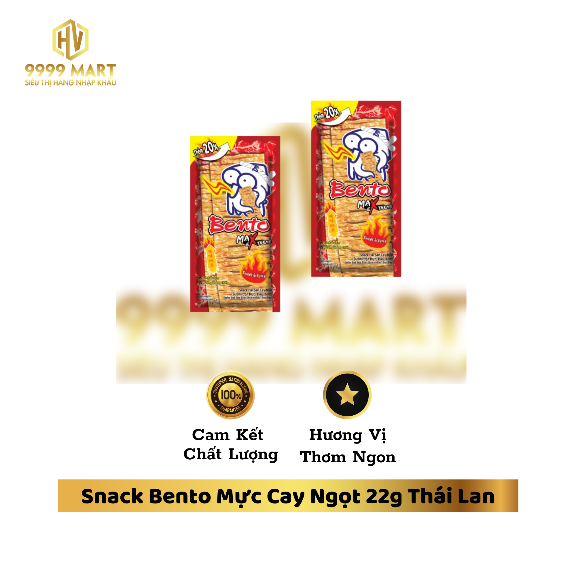 Snack Bento Mực Cay Ngọt 22g Thái Lan