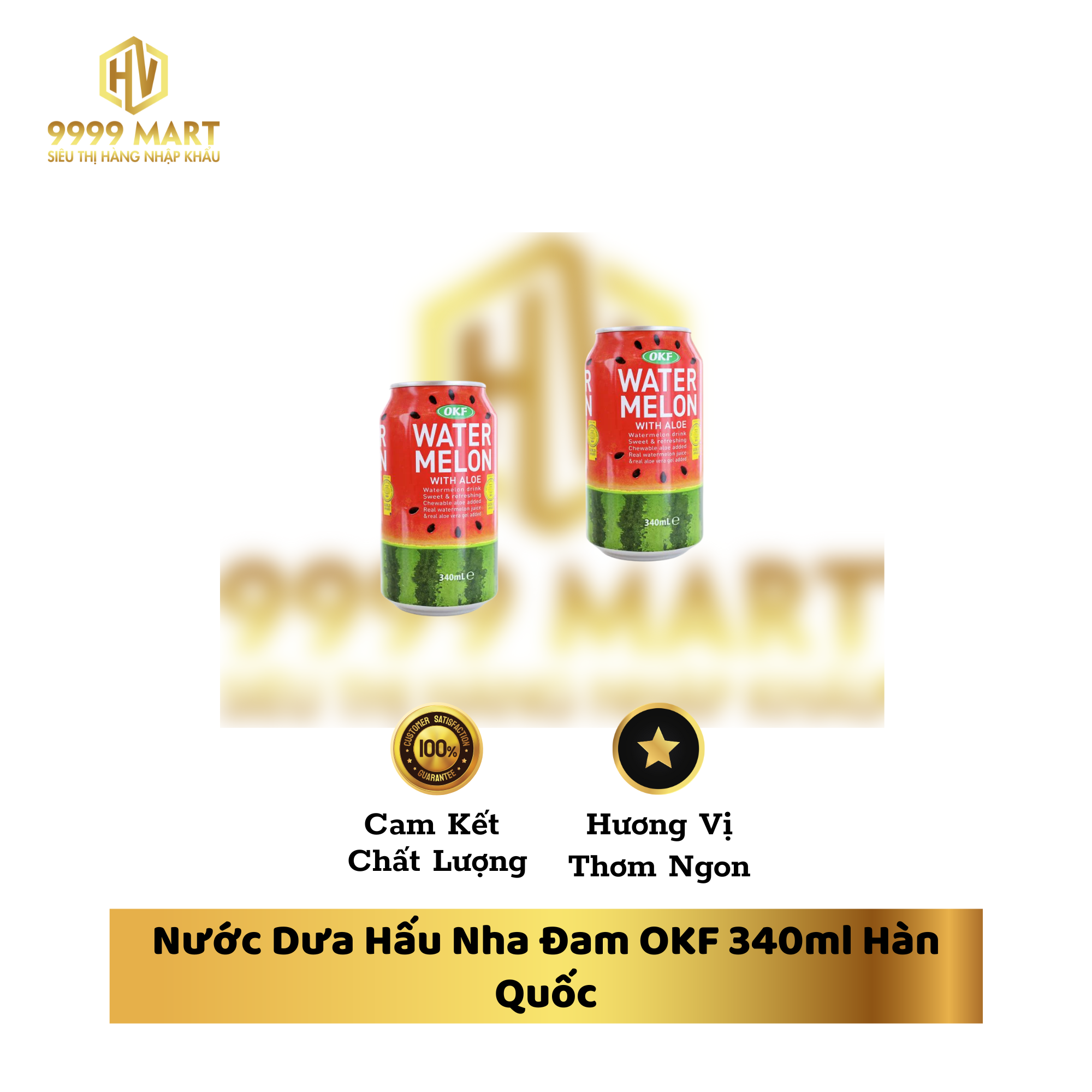 Nước Dưa Hấu Nha Đam OKF 340ml Hàn Quốc