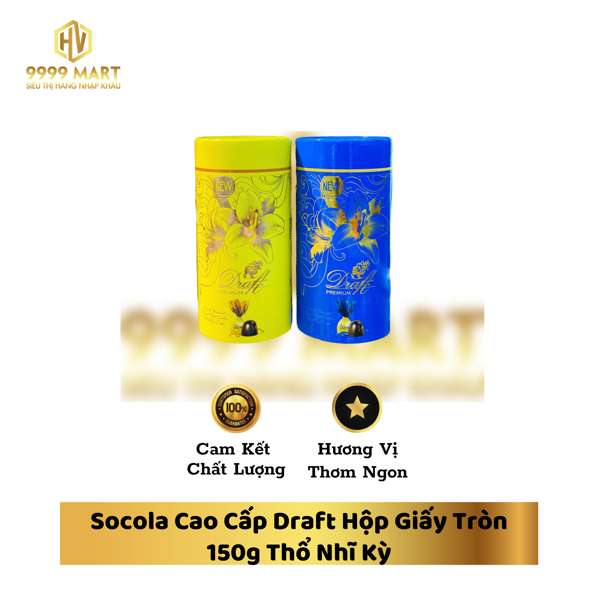 Socola Cao Cấp Draft Hộp Giấy Tròn 150g Thổ Nhĩ Kỳ