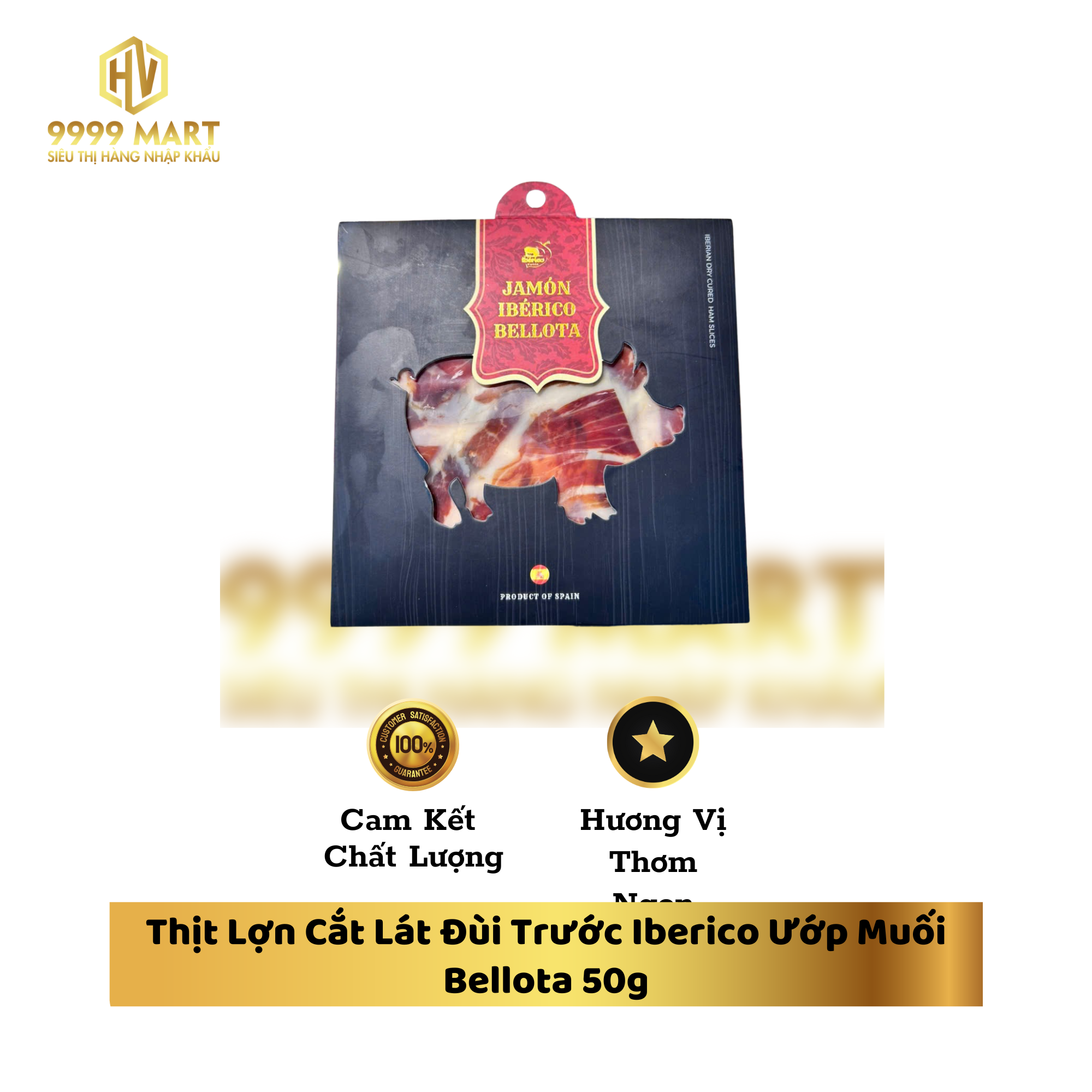 Thịt Lợn Cắt Lát Đùi Trước Iberico Ướp Muối Bellota 50g