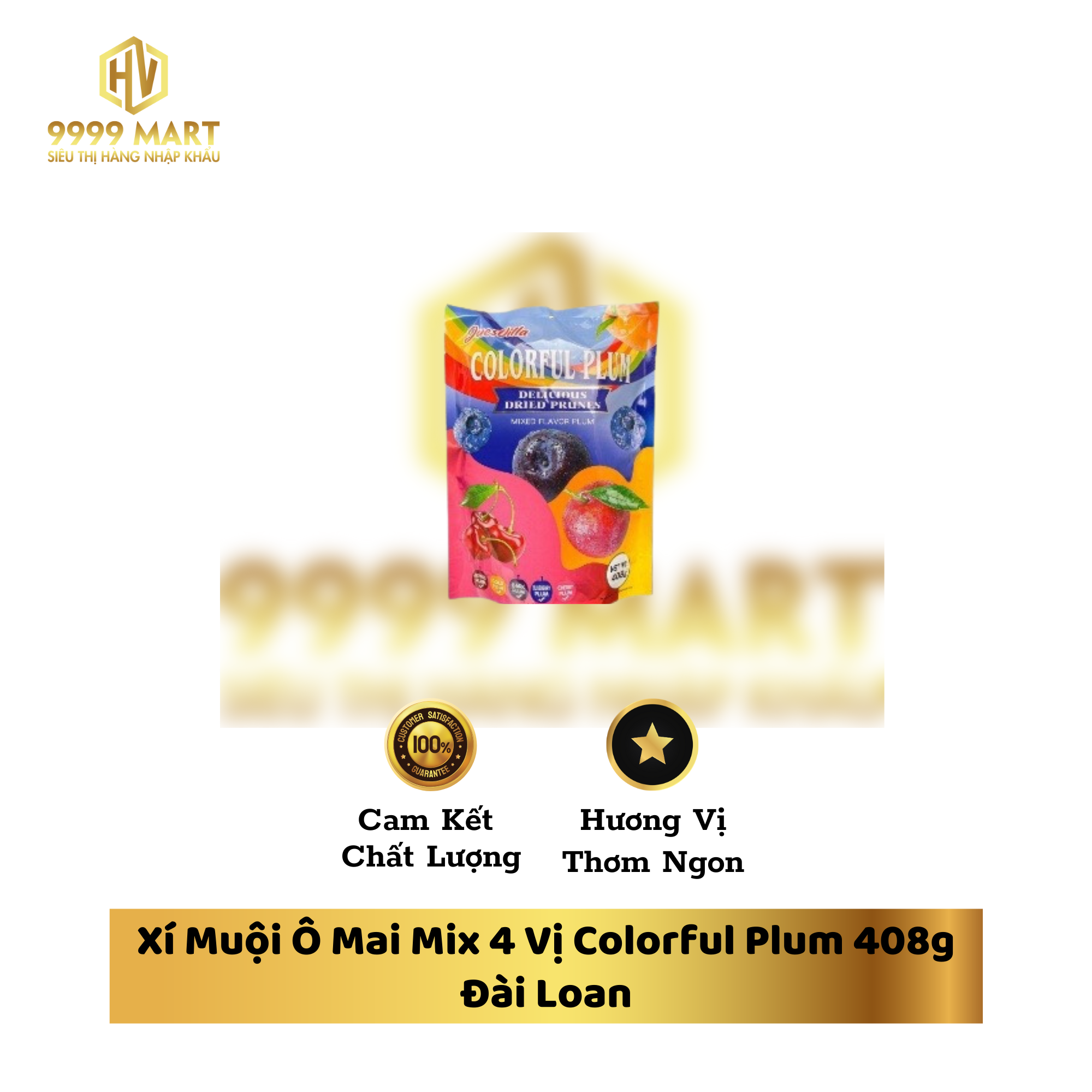 Xí Muội Ô Mai Mix 4 Vị Colorful Plum 408g Đài Loan