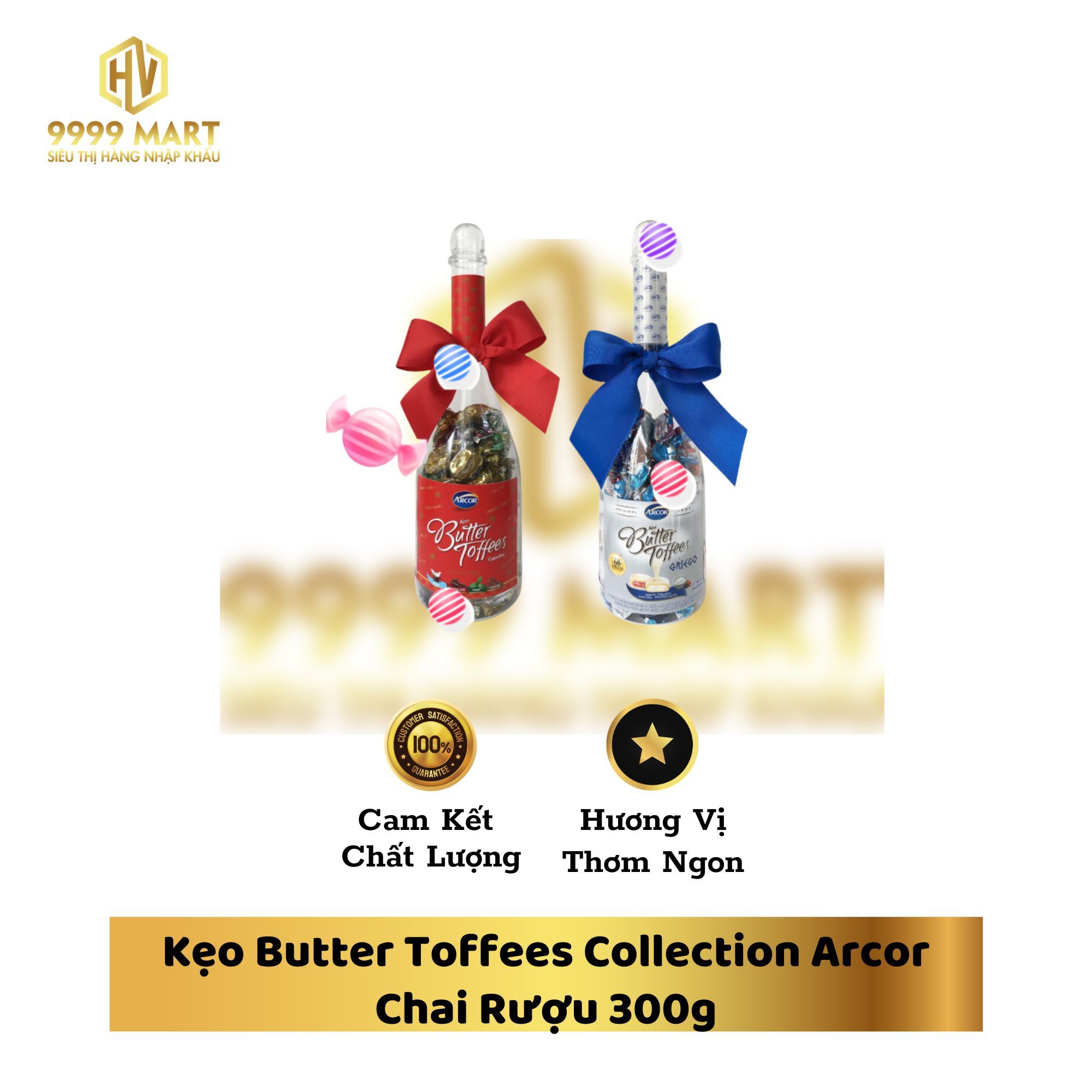 Kẹo Butter Toffees Collection Arcor Chai Rượu 300g